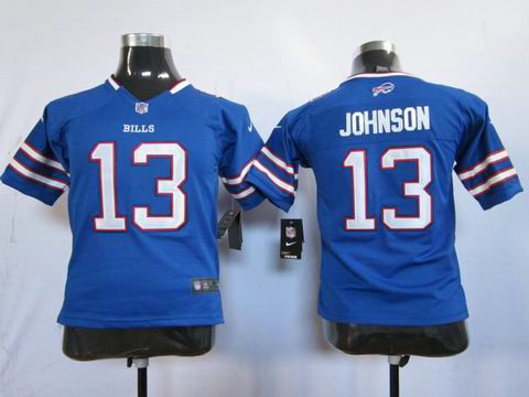 Nike Youth NFL Buffalo Bills Johnson 13 Blue Game Jerseys